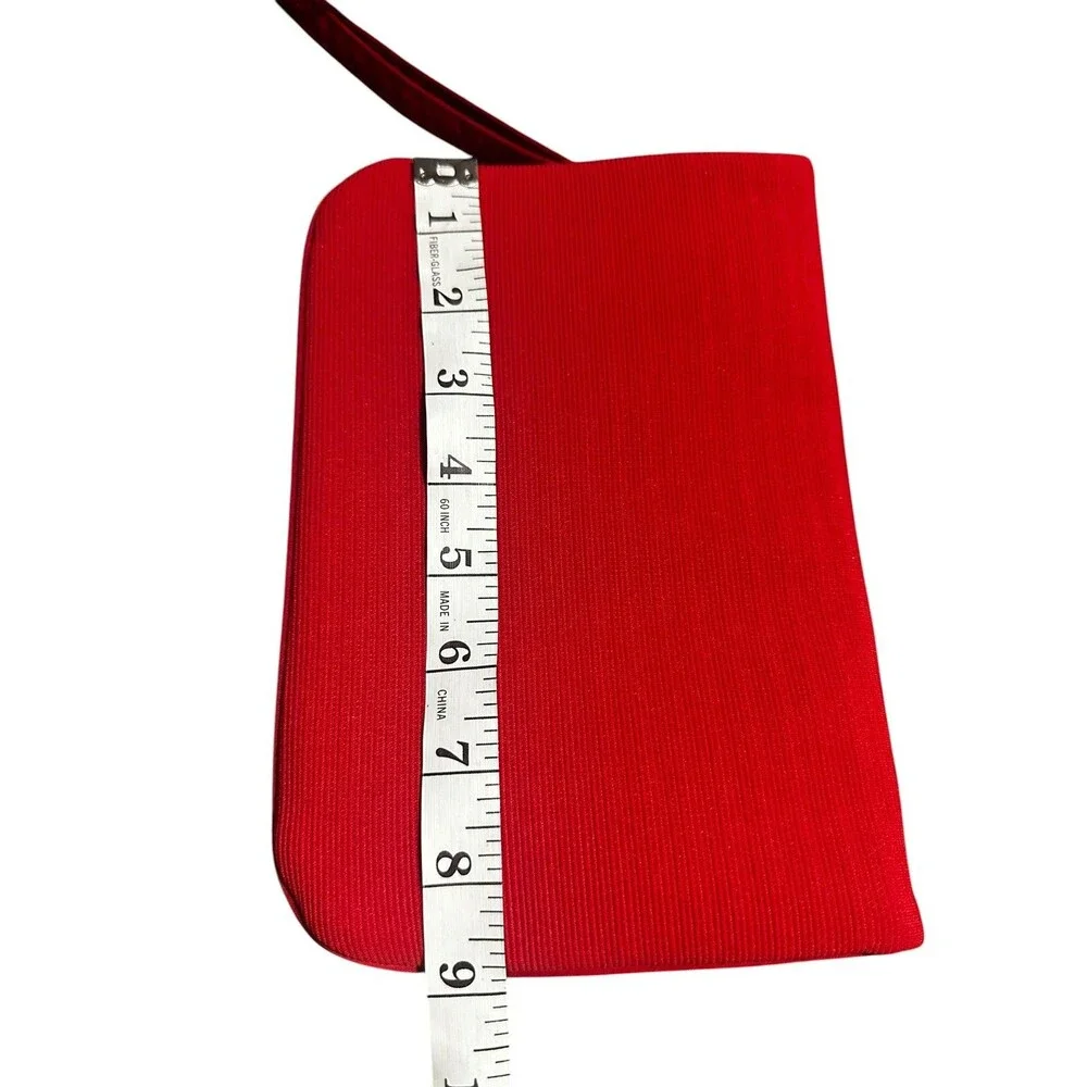 Giorgio Armani Red Make-Up Cosmetic Bag Party Clutch Pouch Red GWP Used